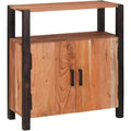 Sideboard aus Massivholz und Akazienholz mit 2 Tueren