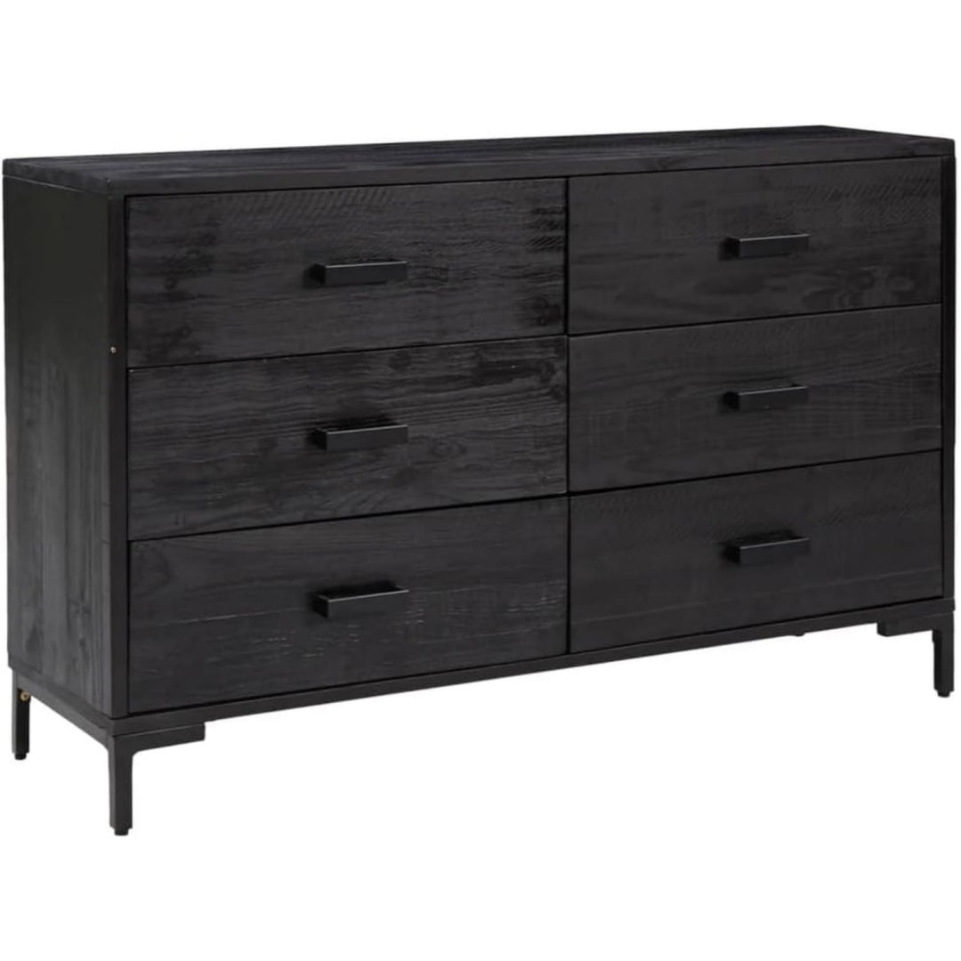 Sideboard mit den Massen 110 x 35 x 70 cm in Schwarz