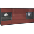 Sideboard verbindet grifflose Fronten und 4 Schubladen