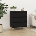 Schubladen ergaenzen das Sideboard in Schwarz