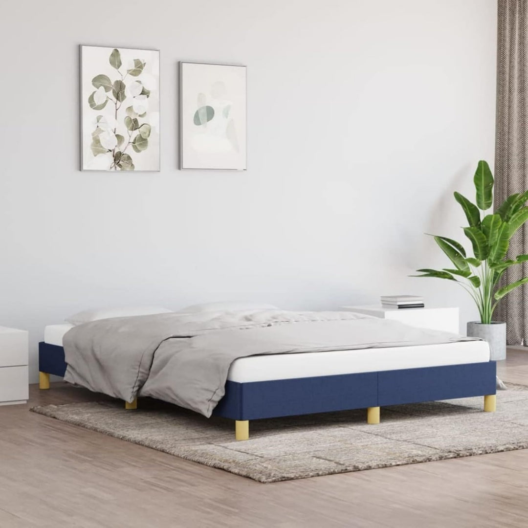 Bettgestell aus Stoff in Blau