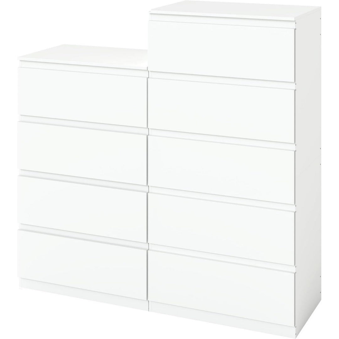 Sideboard aus Holzwerkstoff und Metall mit 5 Schubladen