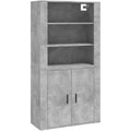 Hochschrank in Grau mit Wandmontage