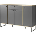 Runde Griffknoepfe ergaenzen das Sideboard