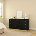 Sideboard in Schwarz mit beschichteten Flaechen