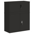 Das Sideboard zeigt sich in Schwarz