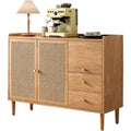 Sideboard mit Schiebetueren, geschlossenem Stauraum und Flechtoptik