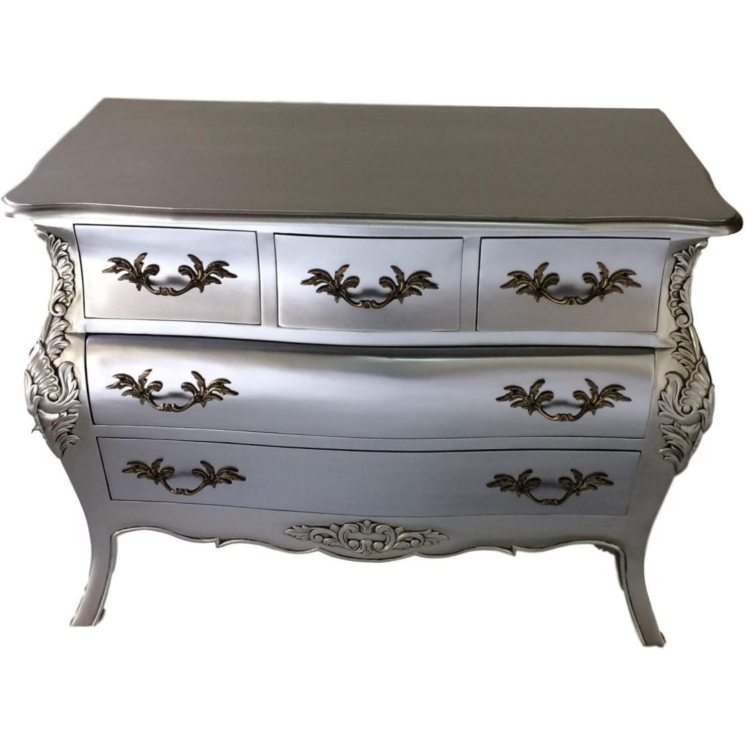 Sideboard in Silber mit Schubladen
